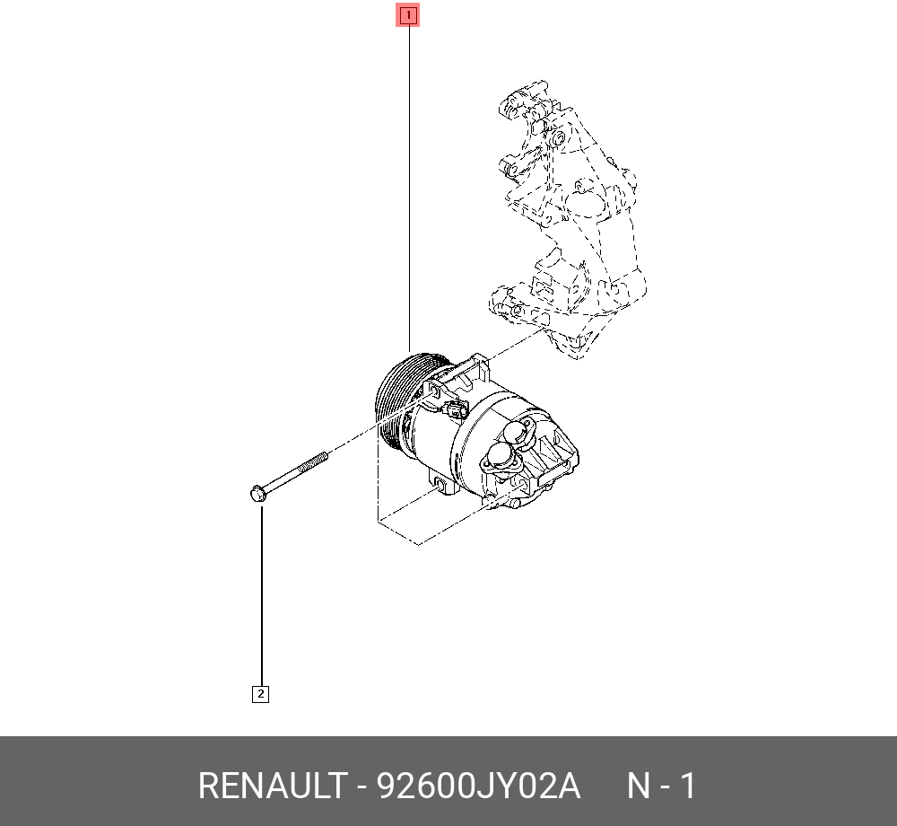 92600JY02A RENAULT Компрессор, кондиционер