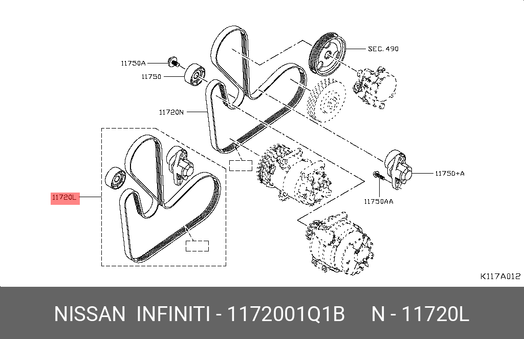 1172001Q1B NISSAN Деталь