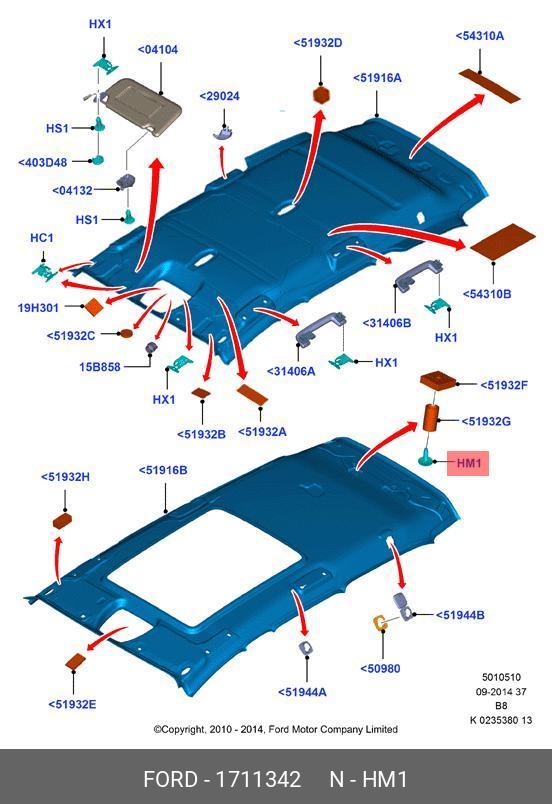 1711342 FORD ПИСТОН ОБИВКИ