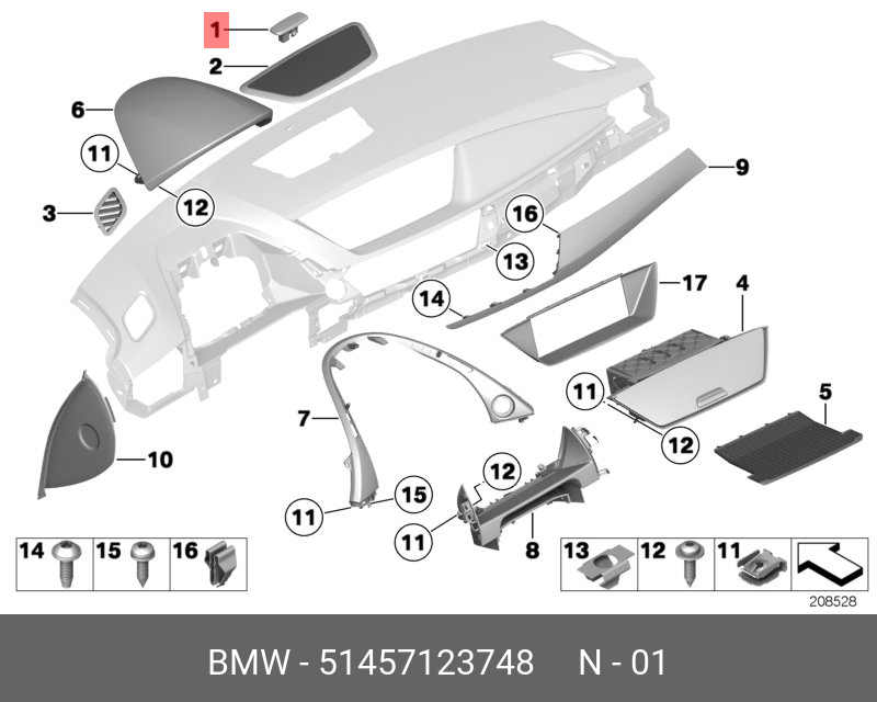 51457116152 BMW Скоба купить в интернет-магазине AvtoTO