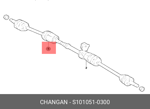 Привод передний правый [ORG] CHANGAN S1010510300
