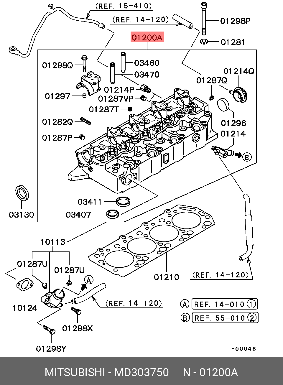 MD303750 MITSUBISHI Головка цилиндра