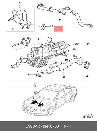 JDE10760 JAGUAR Клапан рециркуляции отработавших газов