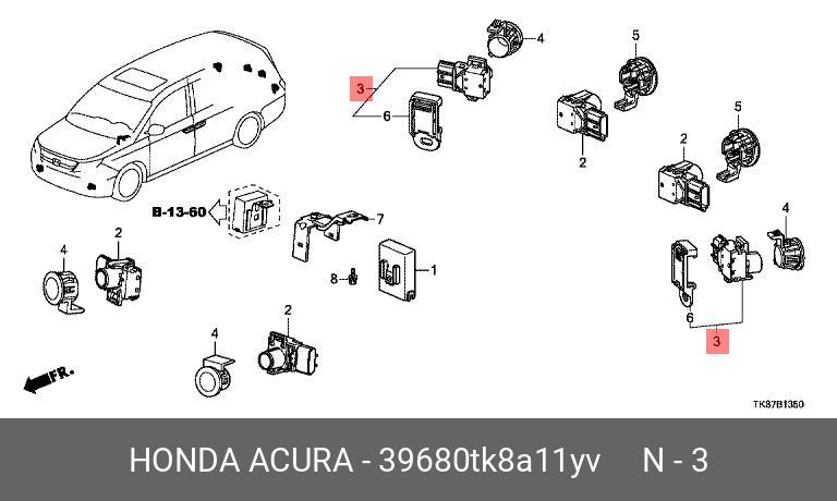 39680TK8A11YV HONDA 