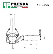 TSP1195 PILENGA Рулевой наконечник