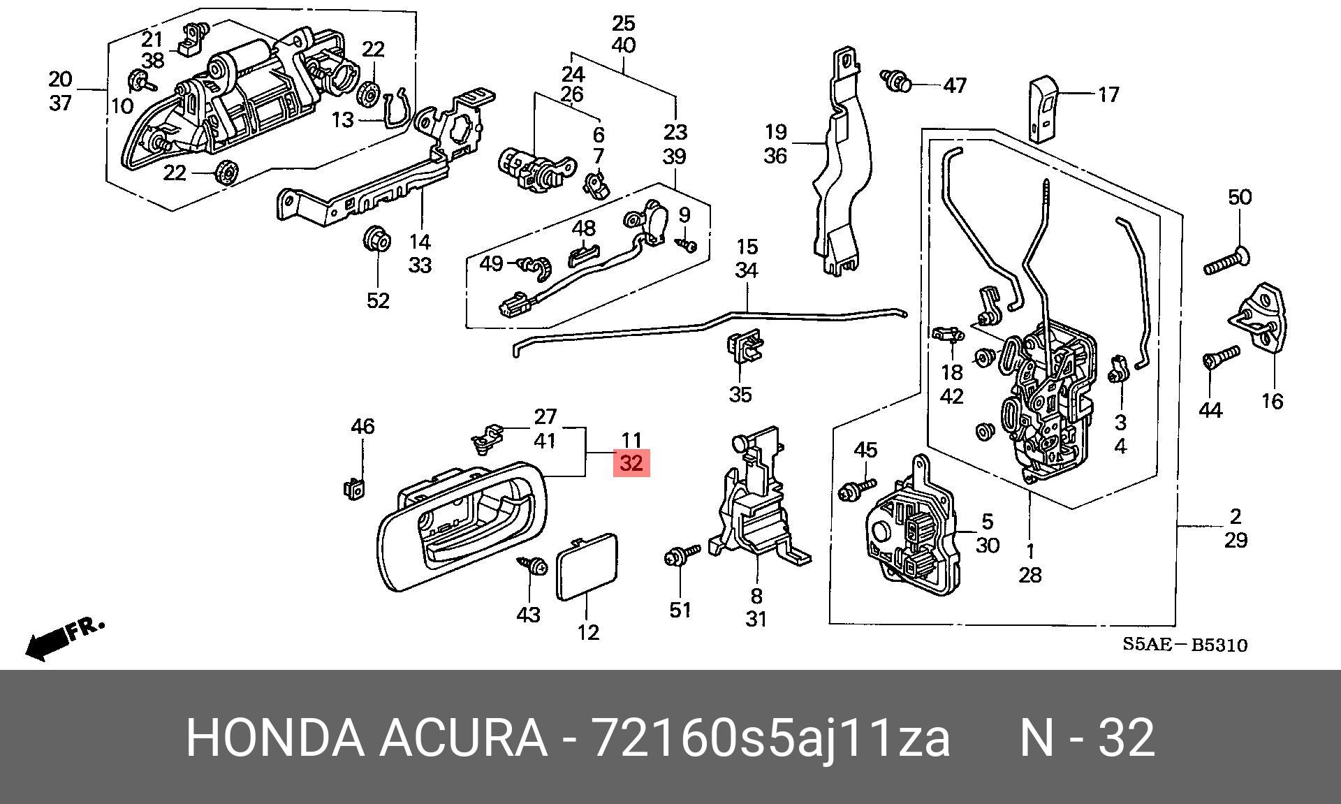 72160S5AJ11ZA HONDA -