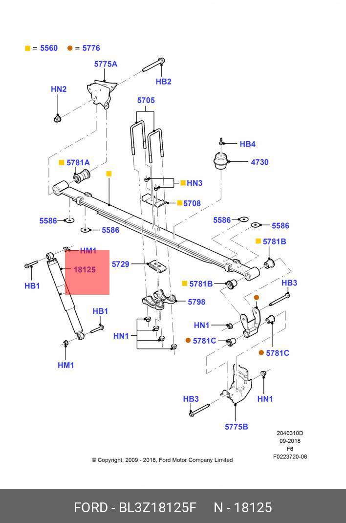 BL3Z18125F FORD Амортизатор подвески