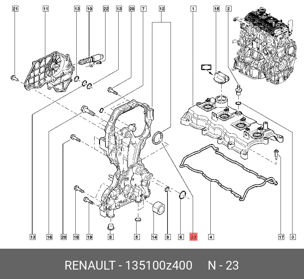 135100Z400 RENAULT Сальник коленвала (рез, мет пружина)