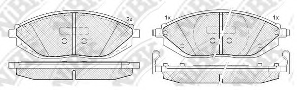 PN0570 NIBK Колодки тормозные дисковые