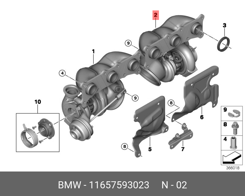 11657593023 BMW Оборотный турбонагнетатель