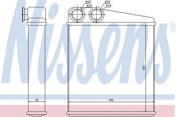 72206 NISSENS радиатор отопителя