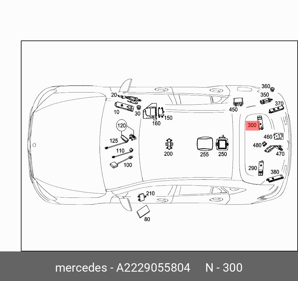 A2229055804 MERCEDES-BENZ УСИЛИТЕЛЬ СИГНАЛА АНТЕННЫ купить в  интернет-магазине AvtoTO