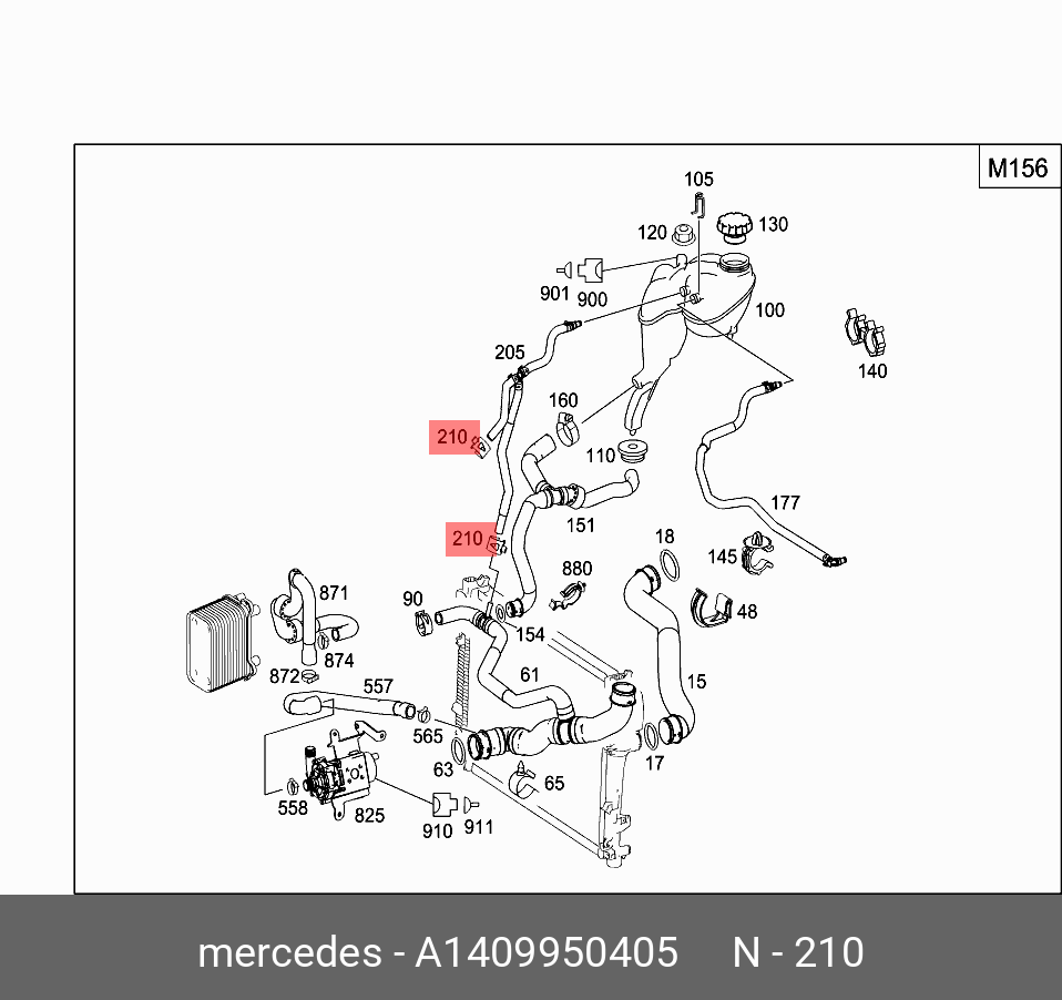 1409950405 MERCEDES-BENZ Vent Hose Clamp