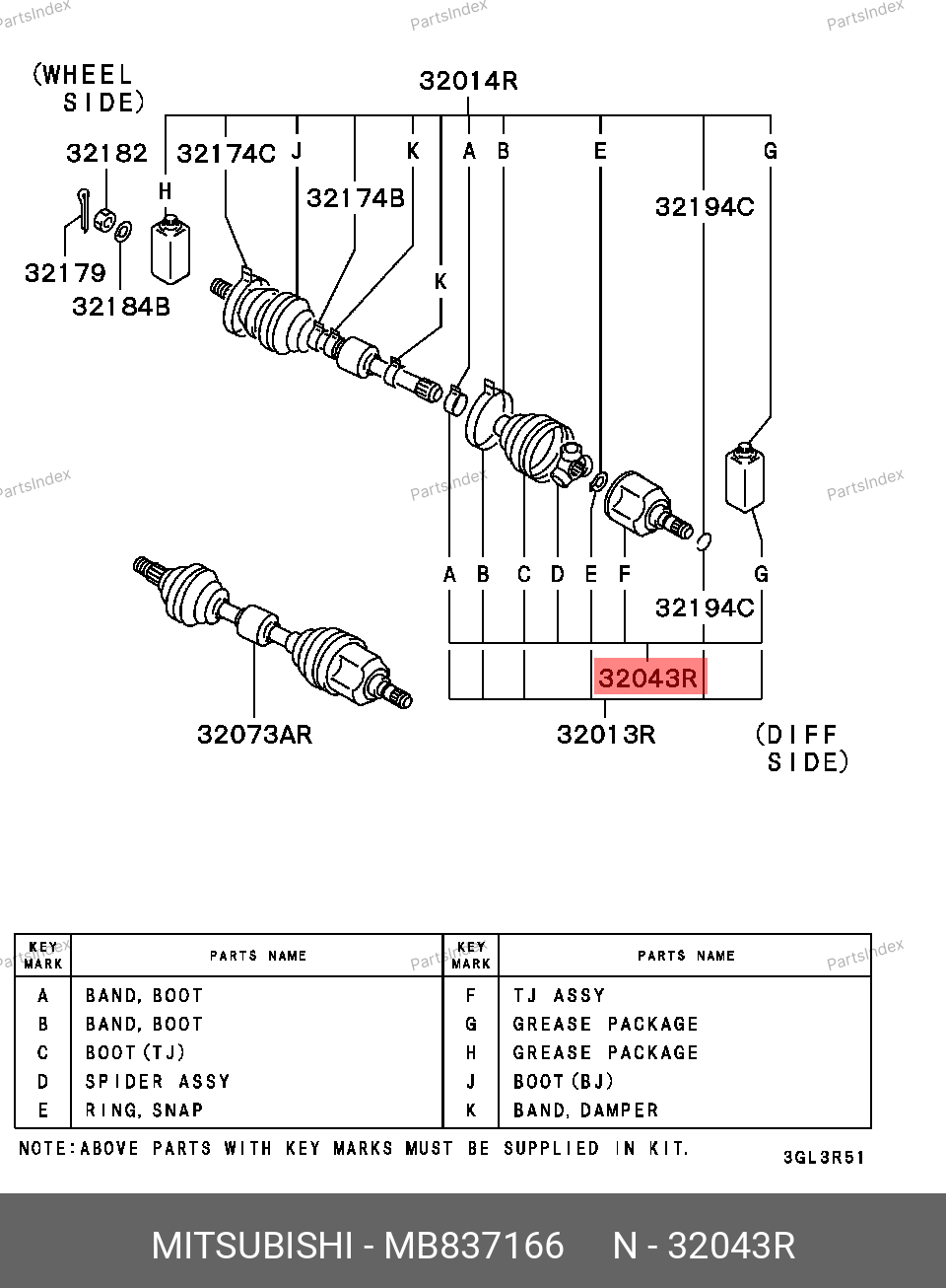 MB837166 MITSUBISHI 