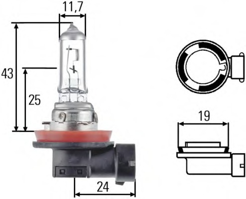 8GH008358121 HELLA Лампа накаливания, противотуманная фара