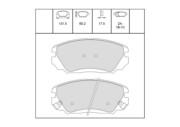 OEM0183KTD O.E.M. Колодки тормозные дисковые передние Hyundai Sonata 2004-2010