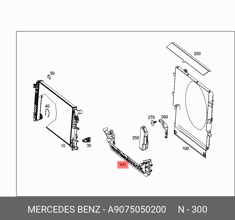 9075050200 MERCEDES-BENZ ЭЛЕМЕНТ ВОЗДУХОВОДА