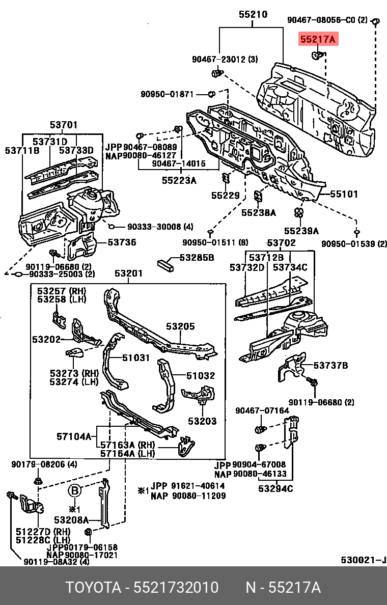 5521732010 TOYOTA КРЕПЕЖ