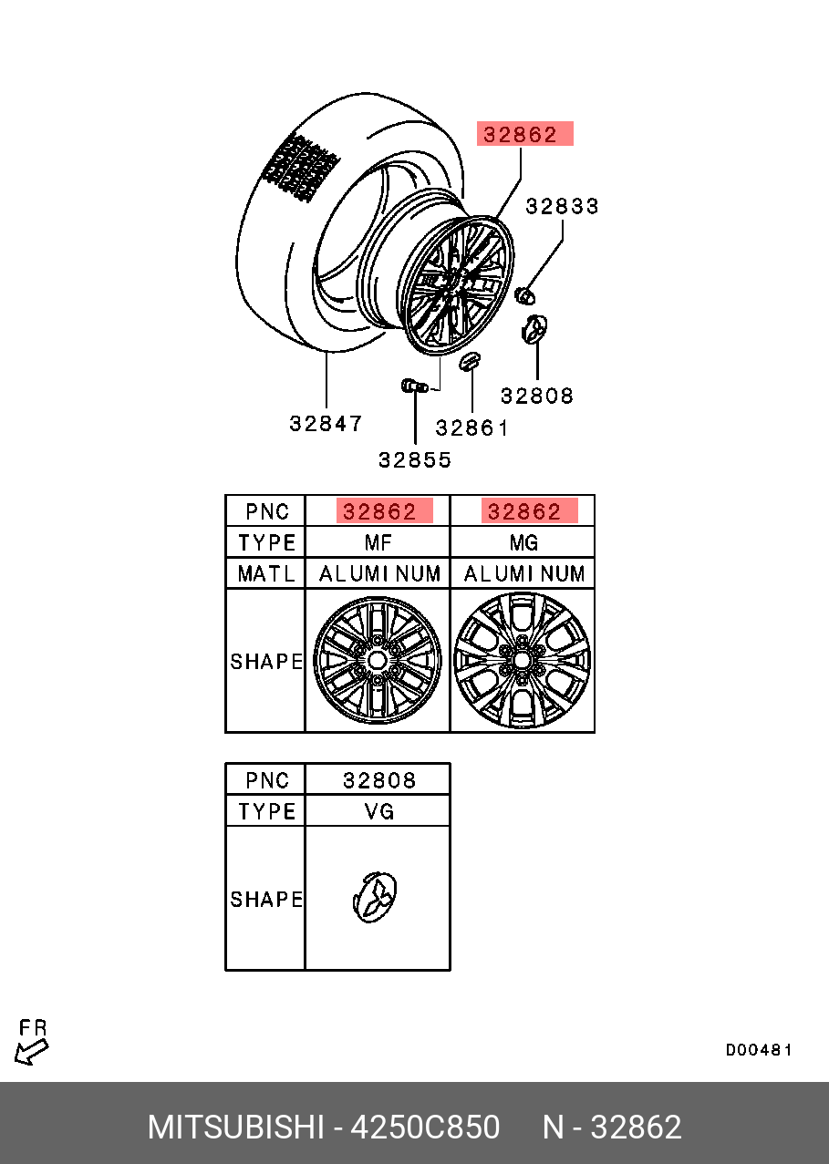 4250C850 MITSUBISHI ДИСК КОЛЕСНЫЙ