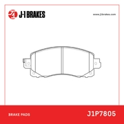 Тормозные колодки J-1 BRAKES J1P7805