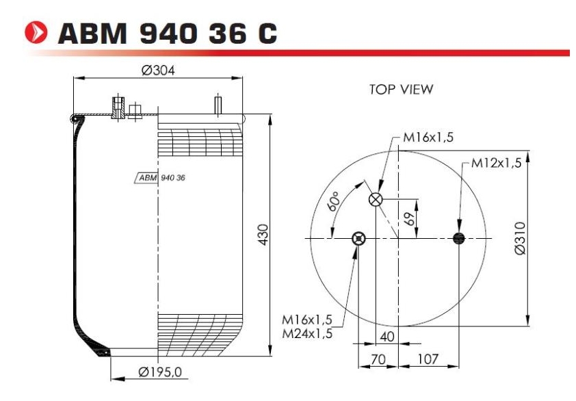ABM94036C TIPTOPOL-NEOTEC Кожух пневматической рессоры