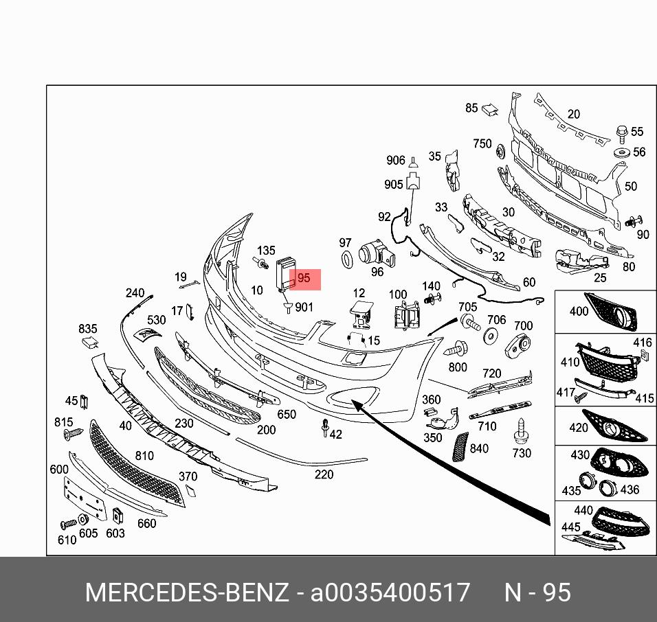 A0035400517 MERCEDES-BENZ радарный датчик