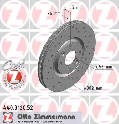 440312052 ZIMMERMANN Тормозной диск