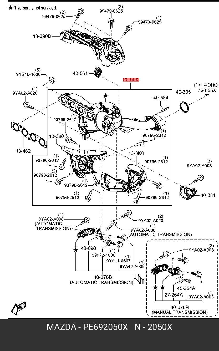 PE692050X MAZDA 
