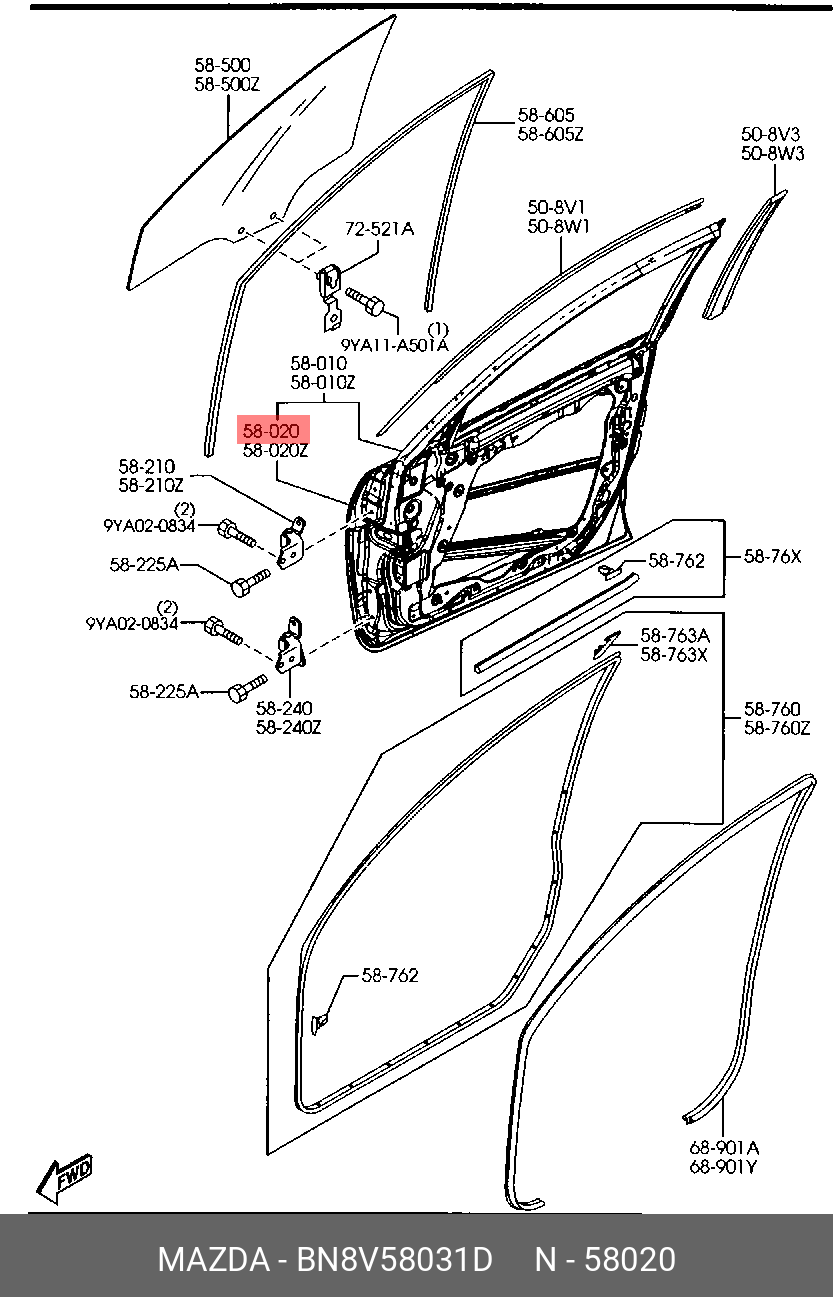 BN8V58031D MAZDA -
