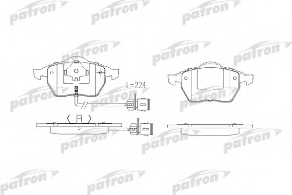 PBP1167 PATRON Колодки тормозные дисковые