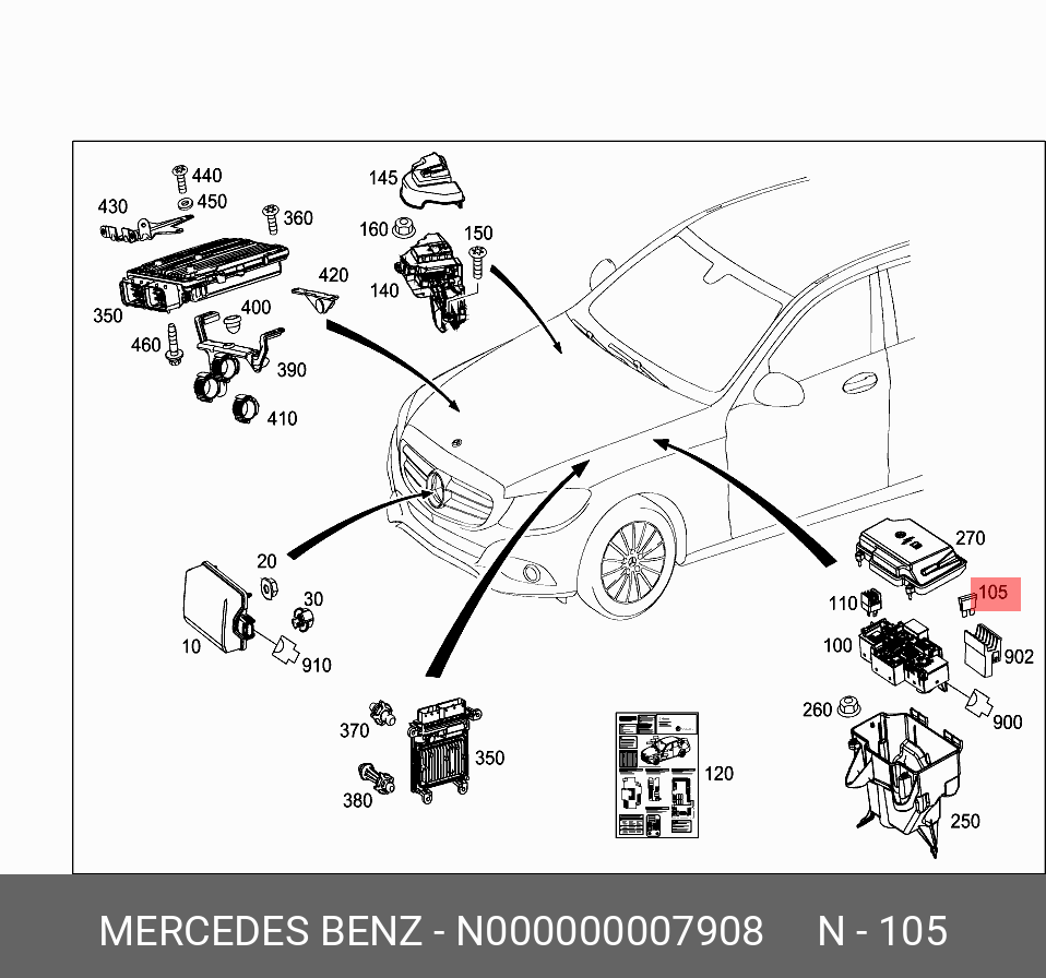 N000000007908 MERCEDES-BENZ ПРЕДОХРАНИТЕЛЬ ЭЛЕКТРИЧЕСКИЙ 60А