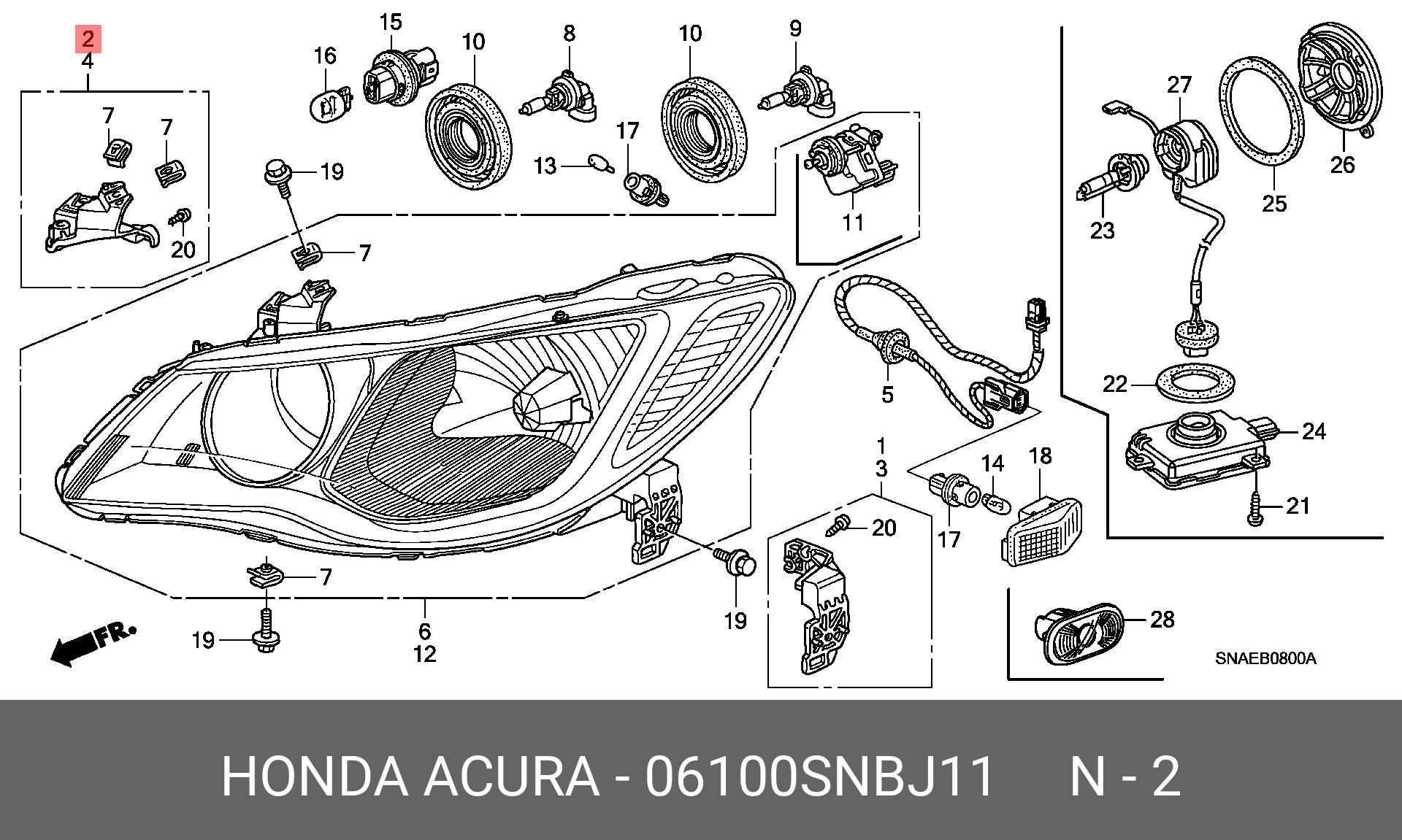 Как снять фару honda civic