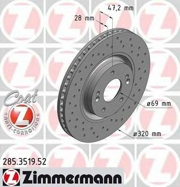 285351952 ZIMMERMANN Тормозной диск