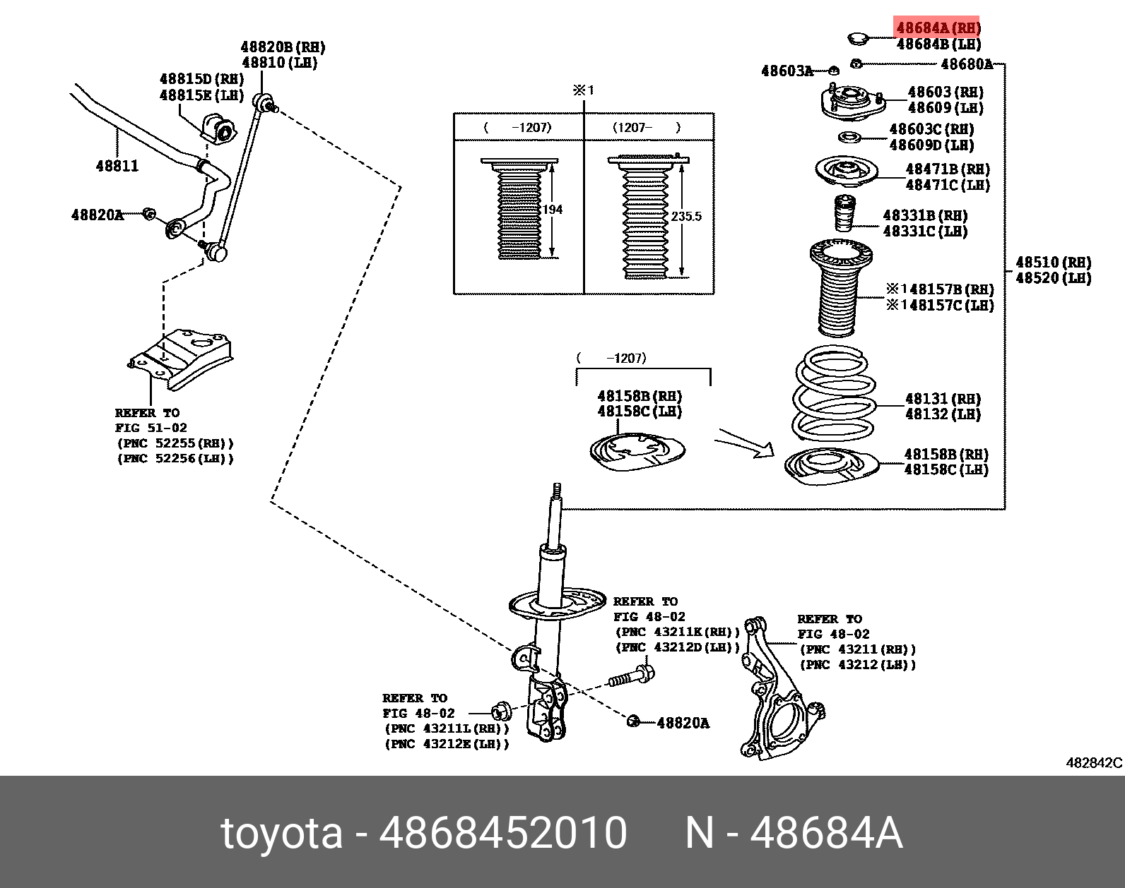 4868452010 TOYOTA ПЫЛЬНИК АМОРТИЗАТОРА