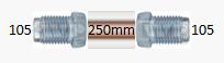 AGWP006 AUTO-GUR Трубка тормозная d=4.75mm Длинна 250мм (Z-105Z-105)