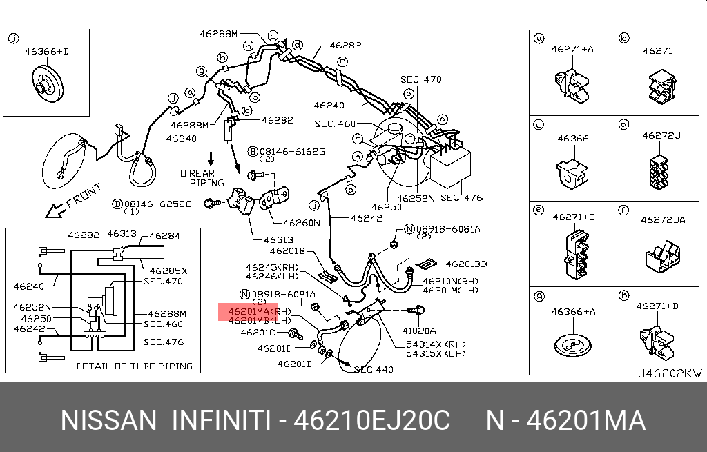46210EJ20C NISSAN Тормозной шланг