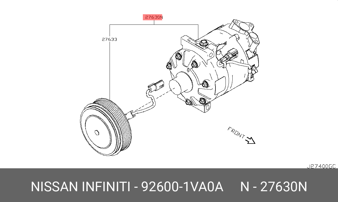 926001VA0A NISSAN Компрессор кондиционера