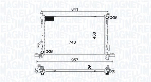 350213207800 MAGNETI MARELLI Радиатор