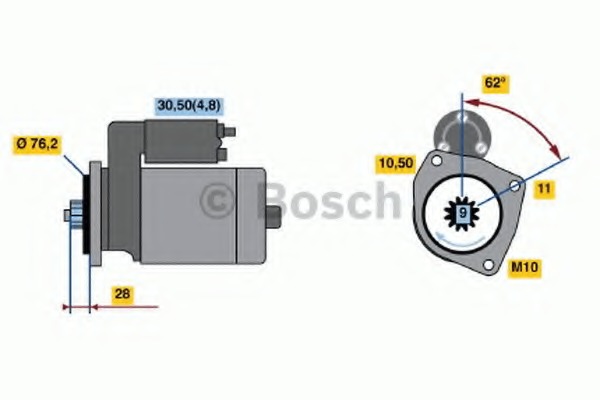 0001125519 BOSCH Стартер