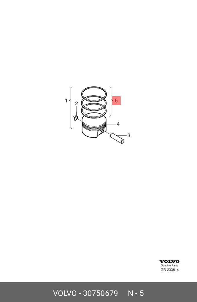 30750679 VOLVO Кольца поршневые 0,4