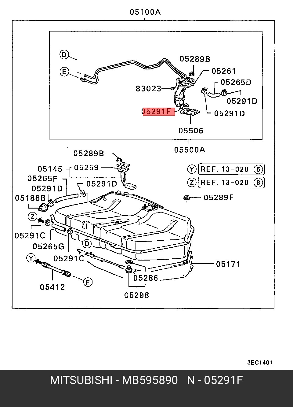 MB595890 MITSUBISHI ХОМУТ МЕТАЛЛ