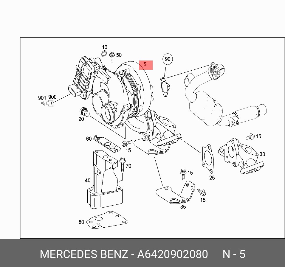 A6420902080 MERCEDES-BENZ ТУРБИНА