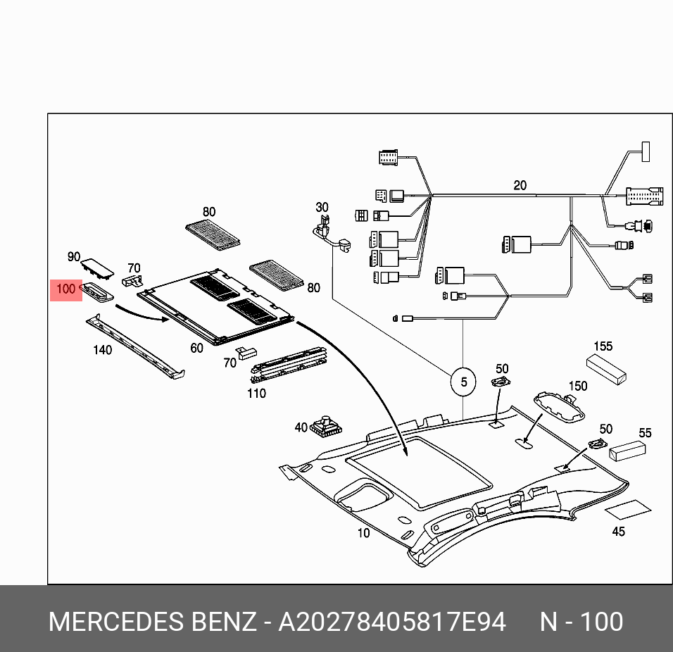 A20278405817E94 MERCEDES-BENZ РУЧКА