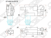 ST9091902216 SAT Катушка зажигания TOYOTA 1JZ#/2JZGE JZX10# 96-00/1JZ# JZX11# 00-/2JZGE JCE1# 01-/1JZGE/2JZGE JCG1# 9