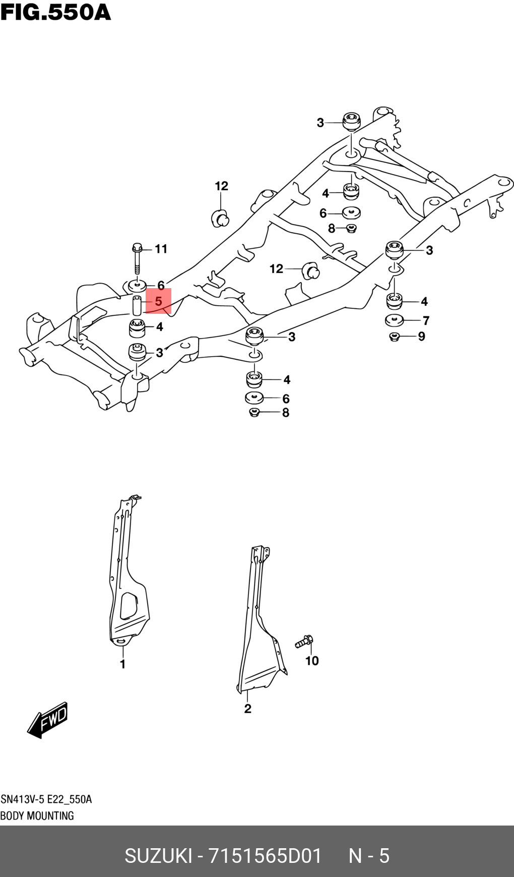 7151565D01 SUZUKI ВТУЛКА