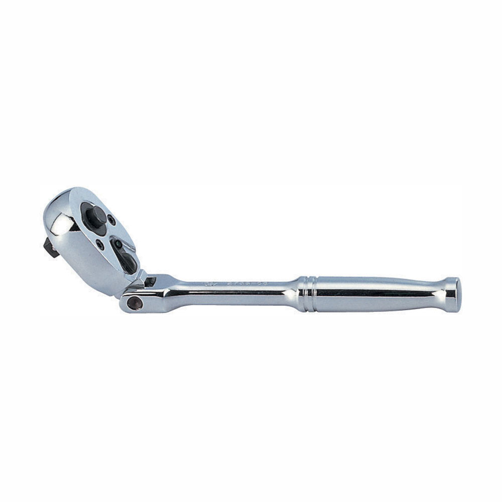 KING TONY Трещотка 1/4"", 150 мм, 24 зубца, флажковая с кнопкой, шарнирная KING TONY 278106P
