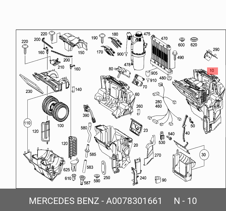 A0078301661 MERCEDES-BENZ Отопитель