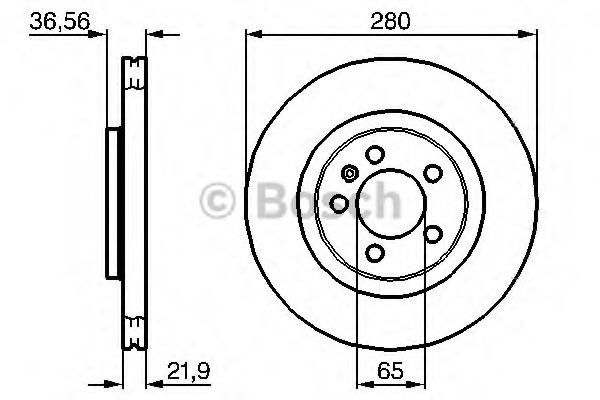 0986478852 BOSCH Тормозной диск