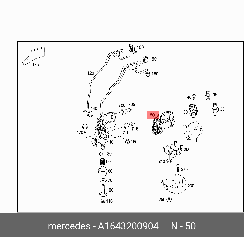 Купить Компрессор Пневмоподвески Мерседес Gl 164