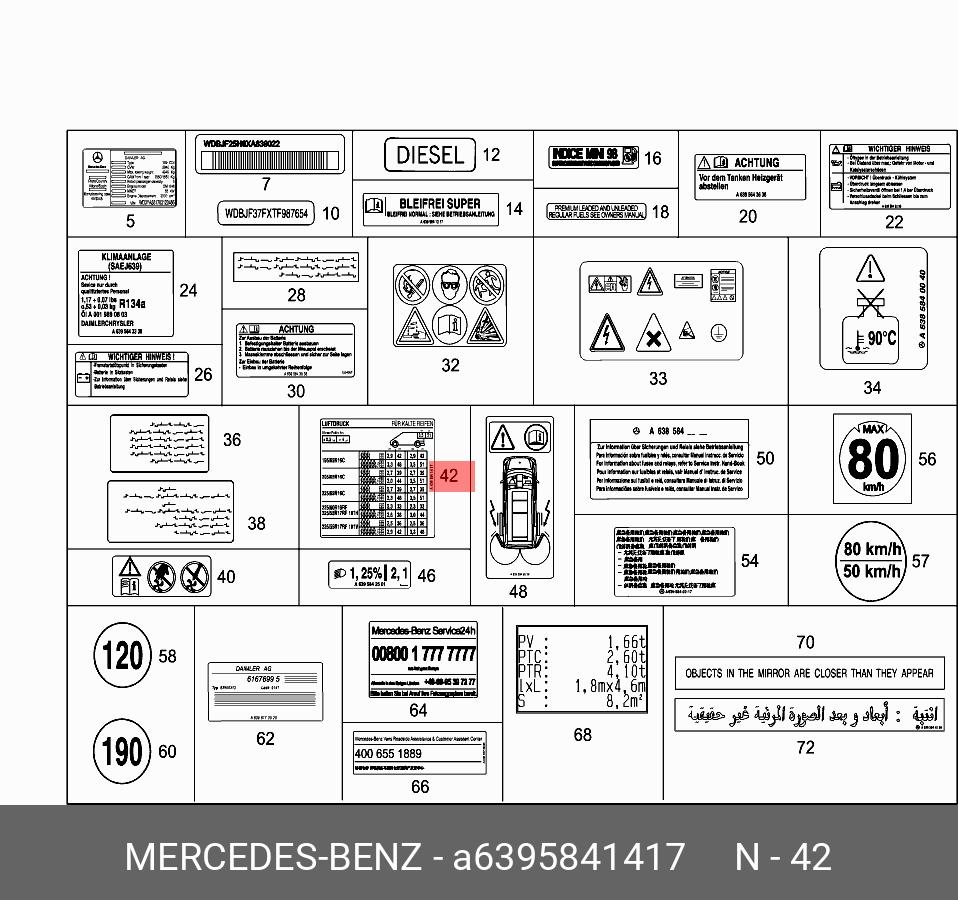 A6395841417 MERCEDES-BENZ NOR?D?JUMAUZRAKSTS